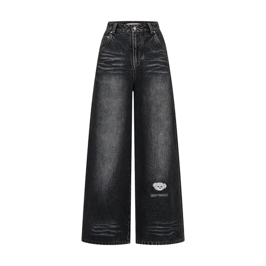 13DE MARZO Bear Base Jeans Black