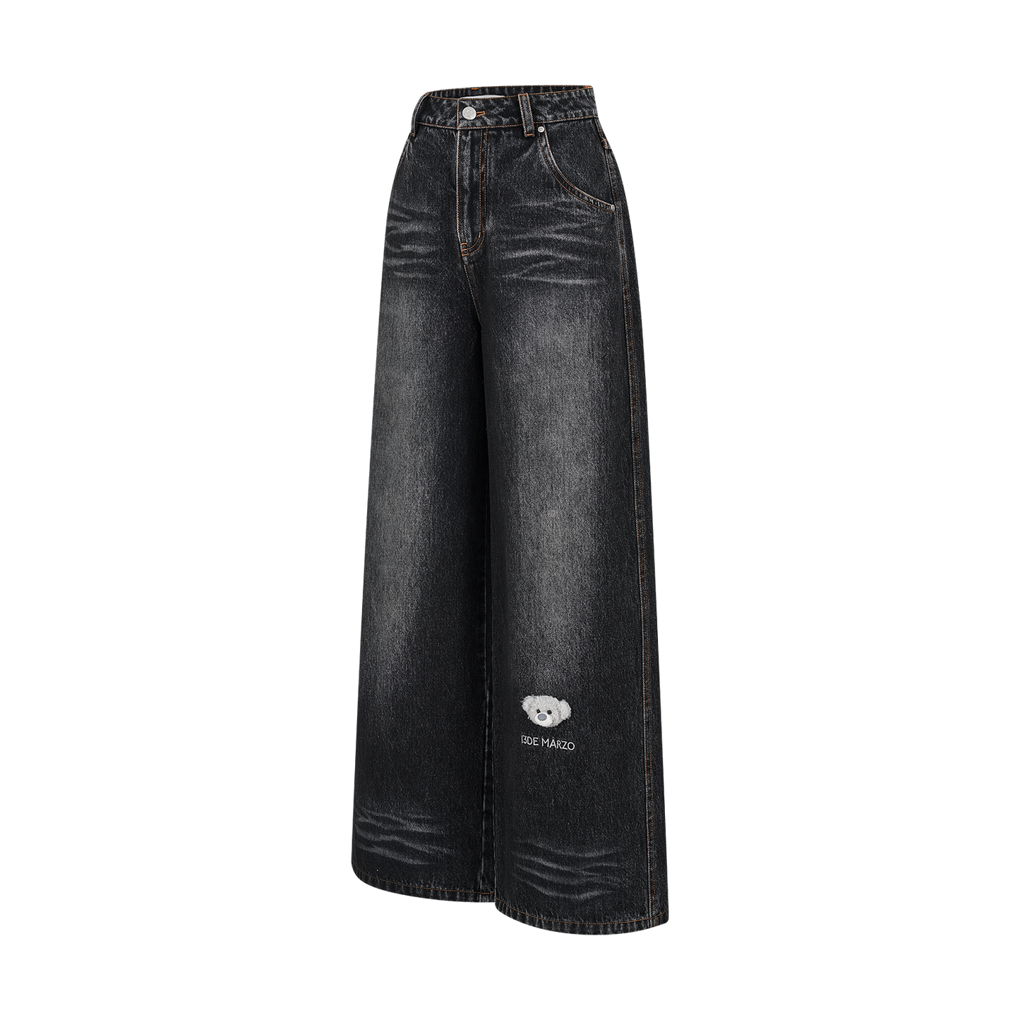 13DE MARZO Bear Base Jeans Black