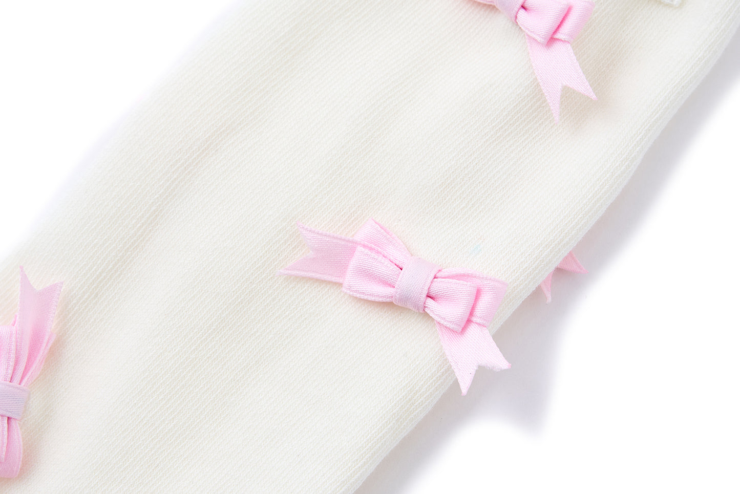 13DE MARZO Bow-Trimmed Striped Knee Socks