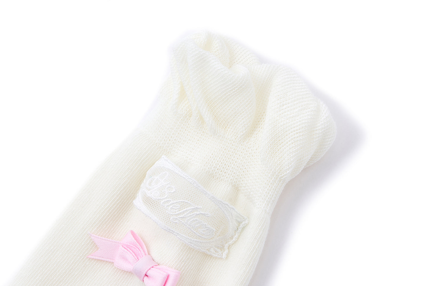 13DE MARZO Bow-Trimmed Striped Knee Socks