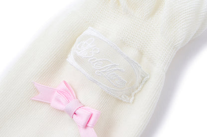 13DE MARZO Bow-Trimmed Striped Knee Socks