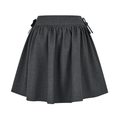 13DE MARZO Mini Bear Bow Blazer Skirt Grey