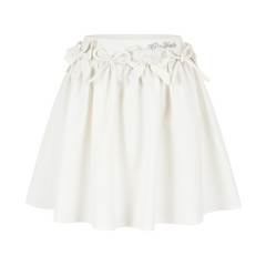 13DE MARZO Mini Bear Bow Blazer Skirt Beige