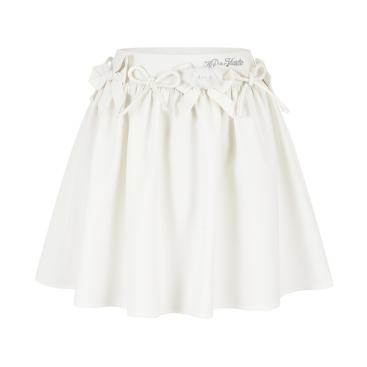 13DE MARZO Mini Bear Bow Blazer Skirt Beige
