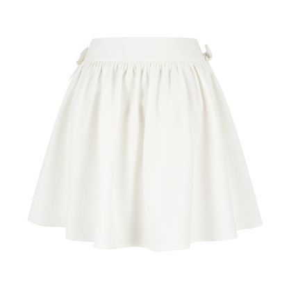 13DE MARZO Mini Bear Bow Blazer Skirt Beige