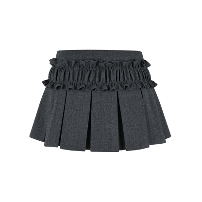 13DE MARZO Luminous Doozoo Lace Pleated Dress Dark Grey