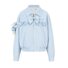 13DE MARZO Reversible Floral Print Jacket Blue