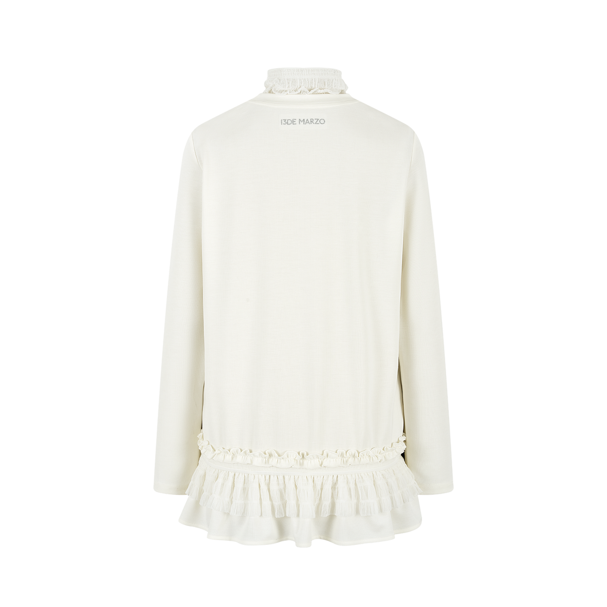 13DE MARZO Luminous Bear Star Lace T-shirt White