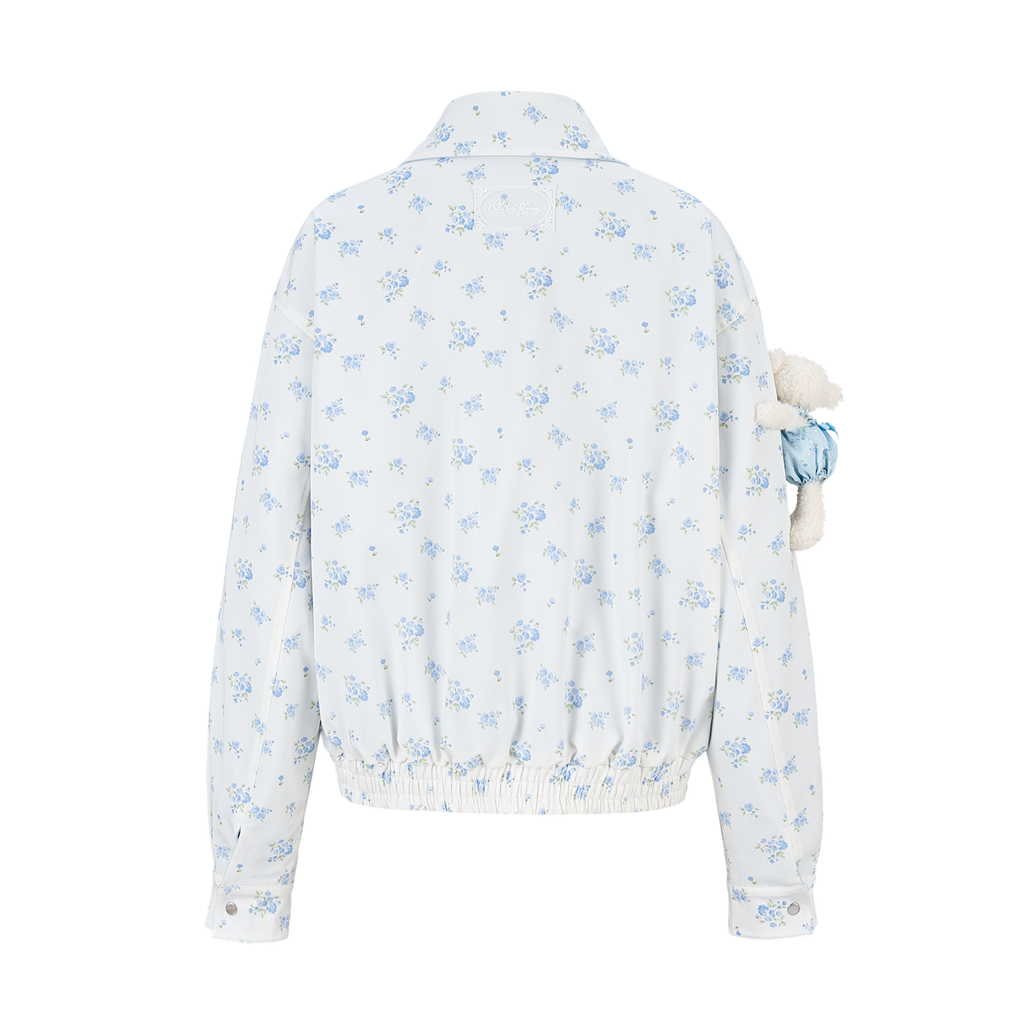13DE MARZO Reversible Floral Print Jacket Blue