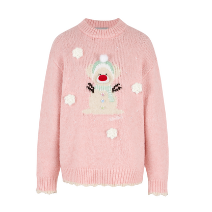 13DE MARZO Snow Bear Sweater Pink