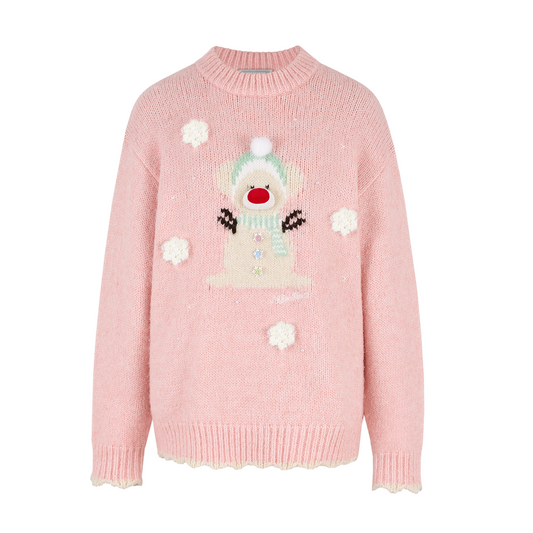 13DE MARZO Snow Bear Sweater Pink - 13DE MARZO