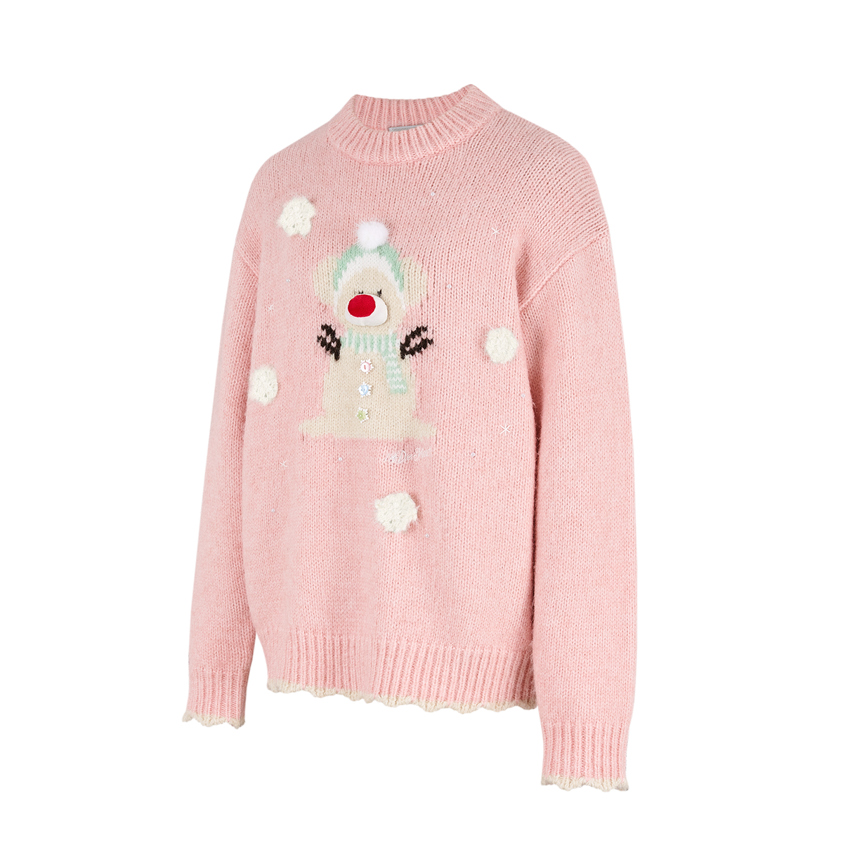 13DE MARZO Snow Bear Sweater Pink