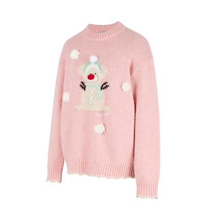 13DE MARZO Snow Bear Sweater Pink
