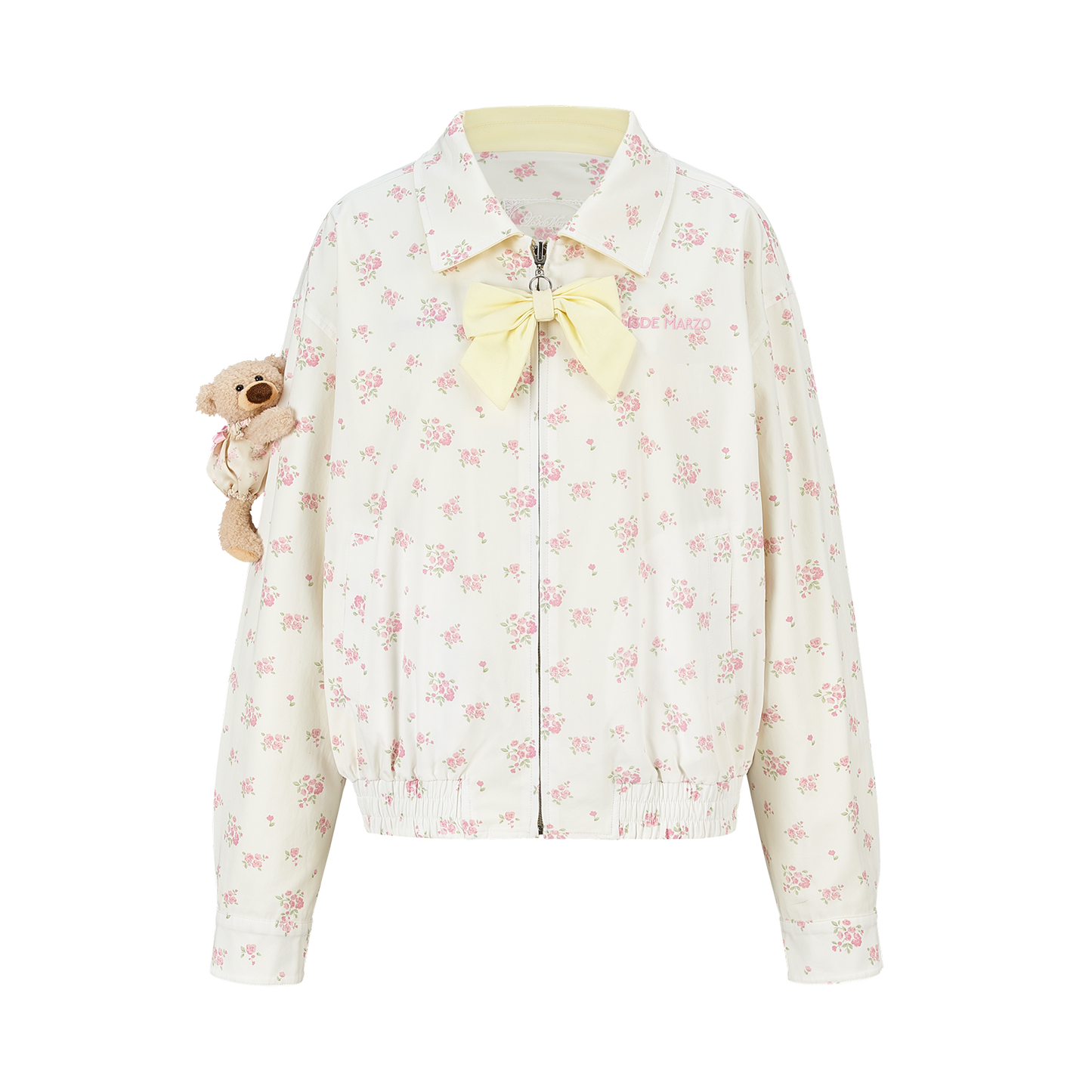 13DE MARZO Reversible Floral Print Jacket Yellow