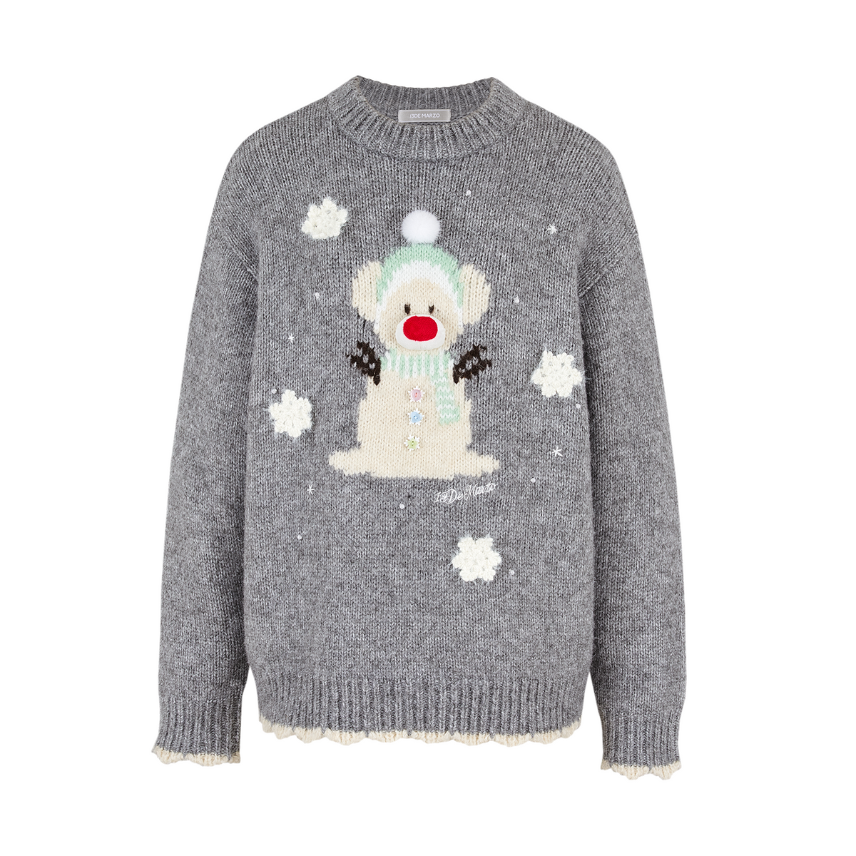 13DE MARZO Snow Bear Sweater Grey