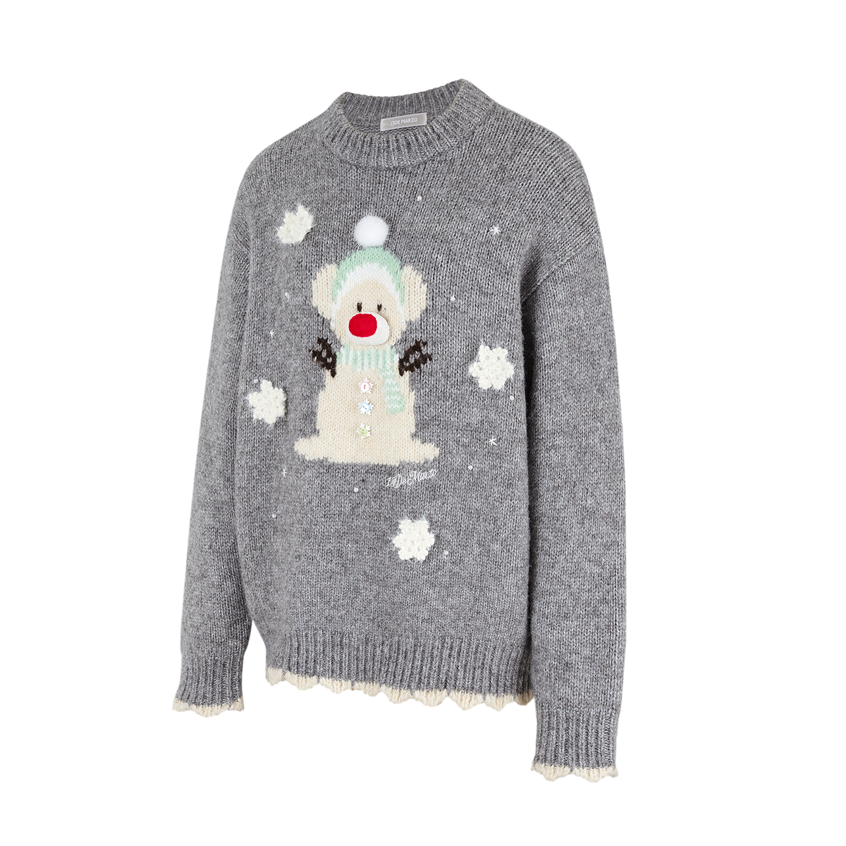 13DE MARZO Snow Bear Sweater Grey