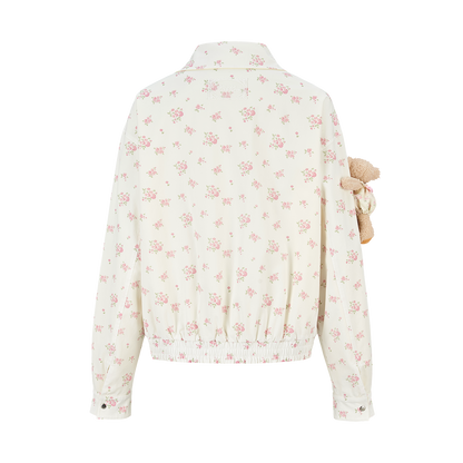 13DE MARZO Reversible Floral Print Jacket Yellow