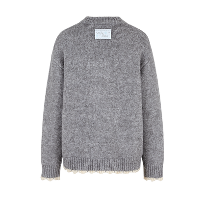 13DE MARZO Snow Bear Sweater Grey