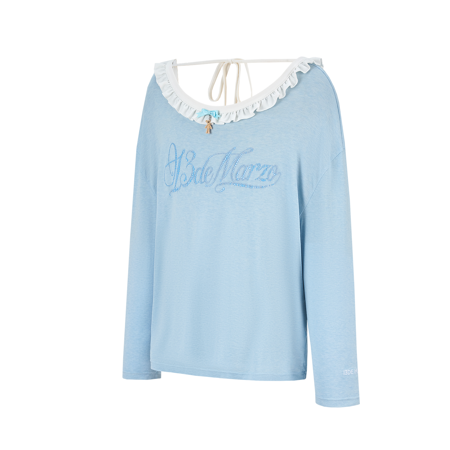 13DE MARZO Reversible Multi-Way Cover-Up Blue