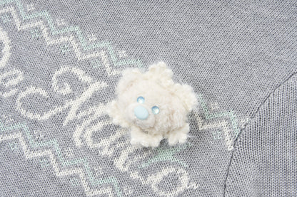13DE MARZO Luminous Bear Star Lace T-shirt Grey