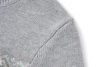 13DE MARZO Fair Isle Oversleeve Grey