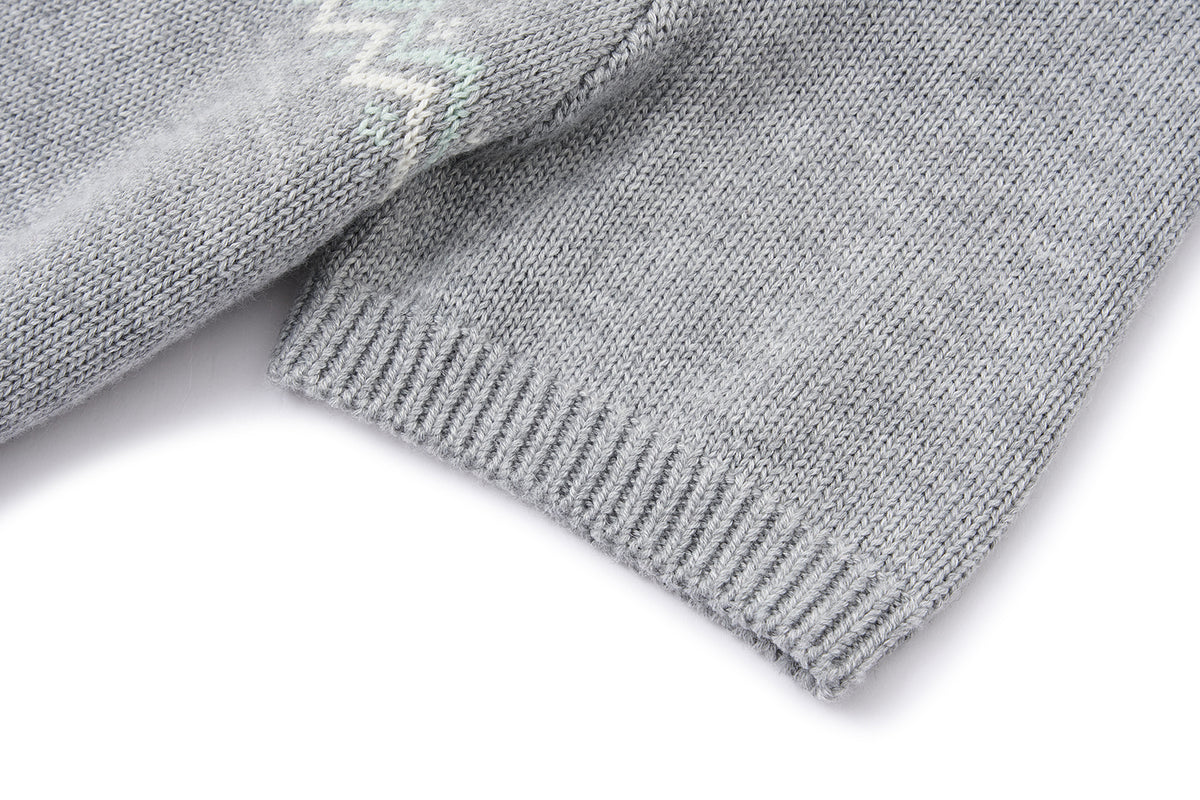 13DE MARZO Luminous Bear Star Lace T-shirt Grey