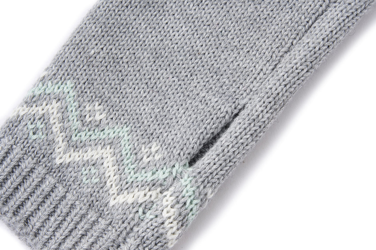 13DE MARZO Luminous Bear Star Lace T-shirt Grey