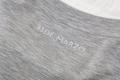 13DE MARZO Luminous Bear Star Lace T-shirt Grey