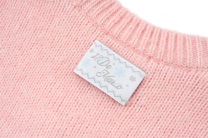 13DE MARZO Snow Bear Sweater Pink