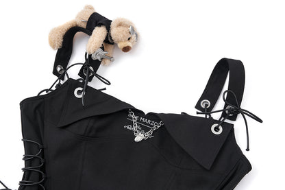 13DE MARZO Rolling Stones Boned Corset With Shirt