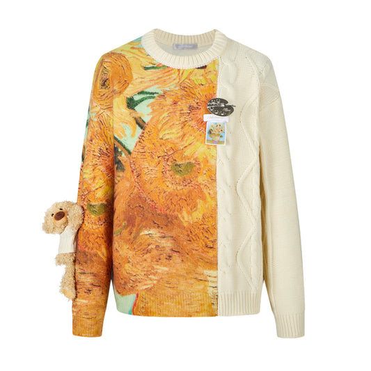 13DE MARZO Van Gogh Masterpiece Weave Sweater