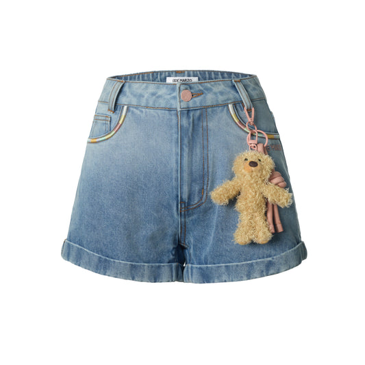 13DE MARZO Bear Classic Denim Shorts