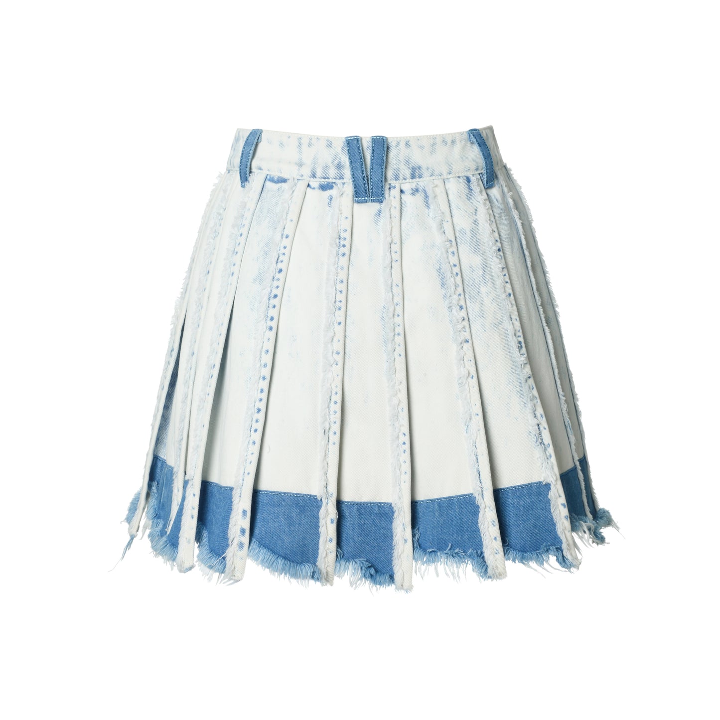 13DE MARZO Denim Pleated Skirt