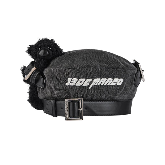 13DE MARZO Leather Belt Beret