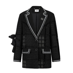 13DE MARZO Bear Tweed Patch Suit