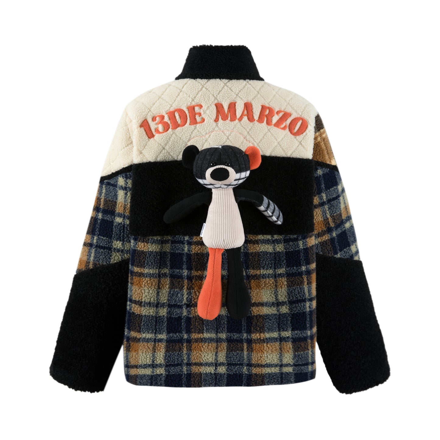 13DE MARZO Bear Nostalgic Woolen Coat