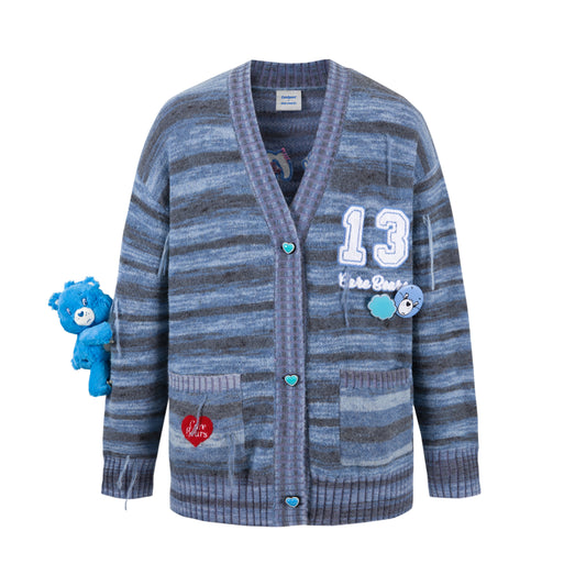 13DE MARZO Care Bears Color Stripe Cardigan