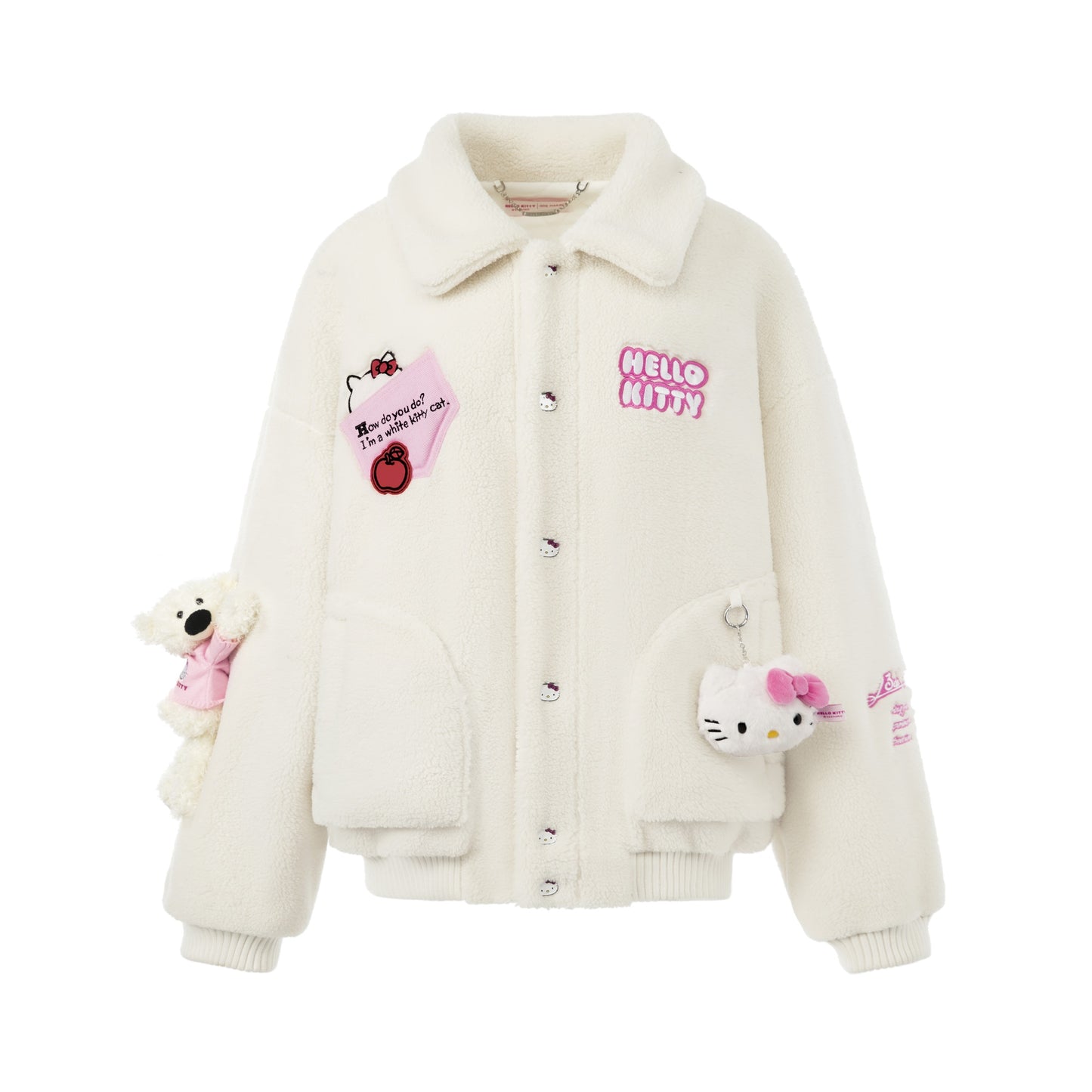 13DE MARZO Hello Kitty Bear Fleece Coat