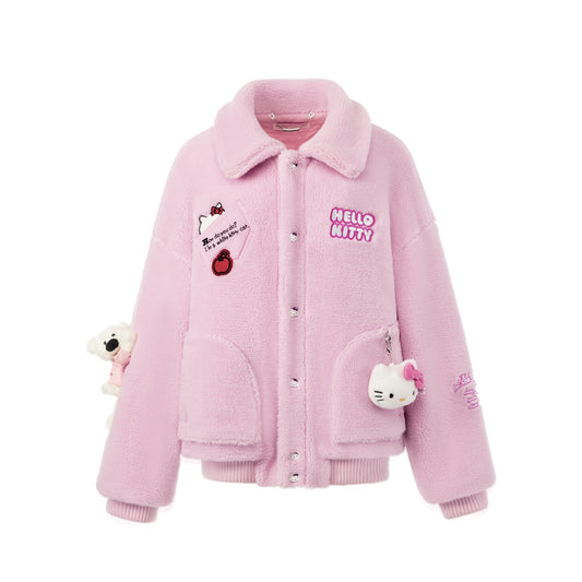 13DE MARZO Hello Kitty Bear Fleece Coat