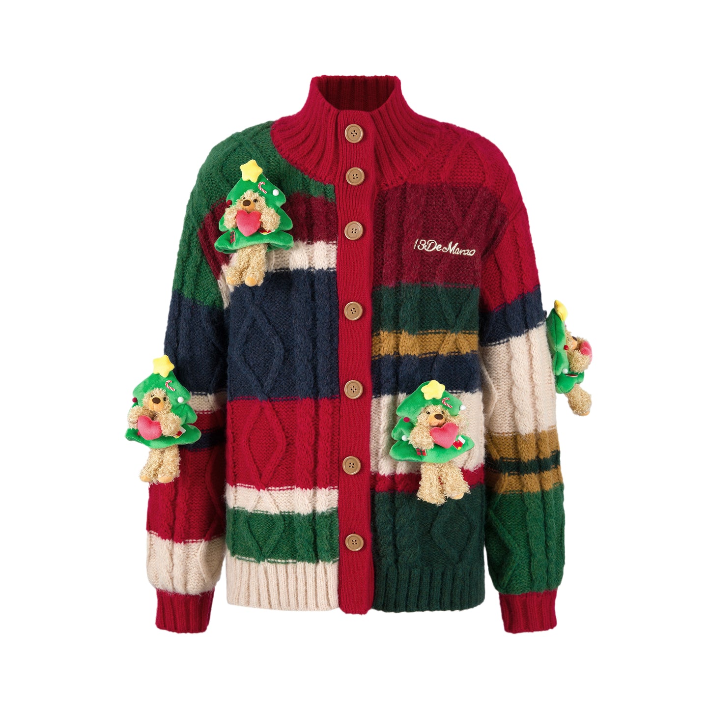 13DE MARZO Christmas Lumi Heart Bear Sweater