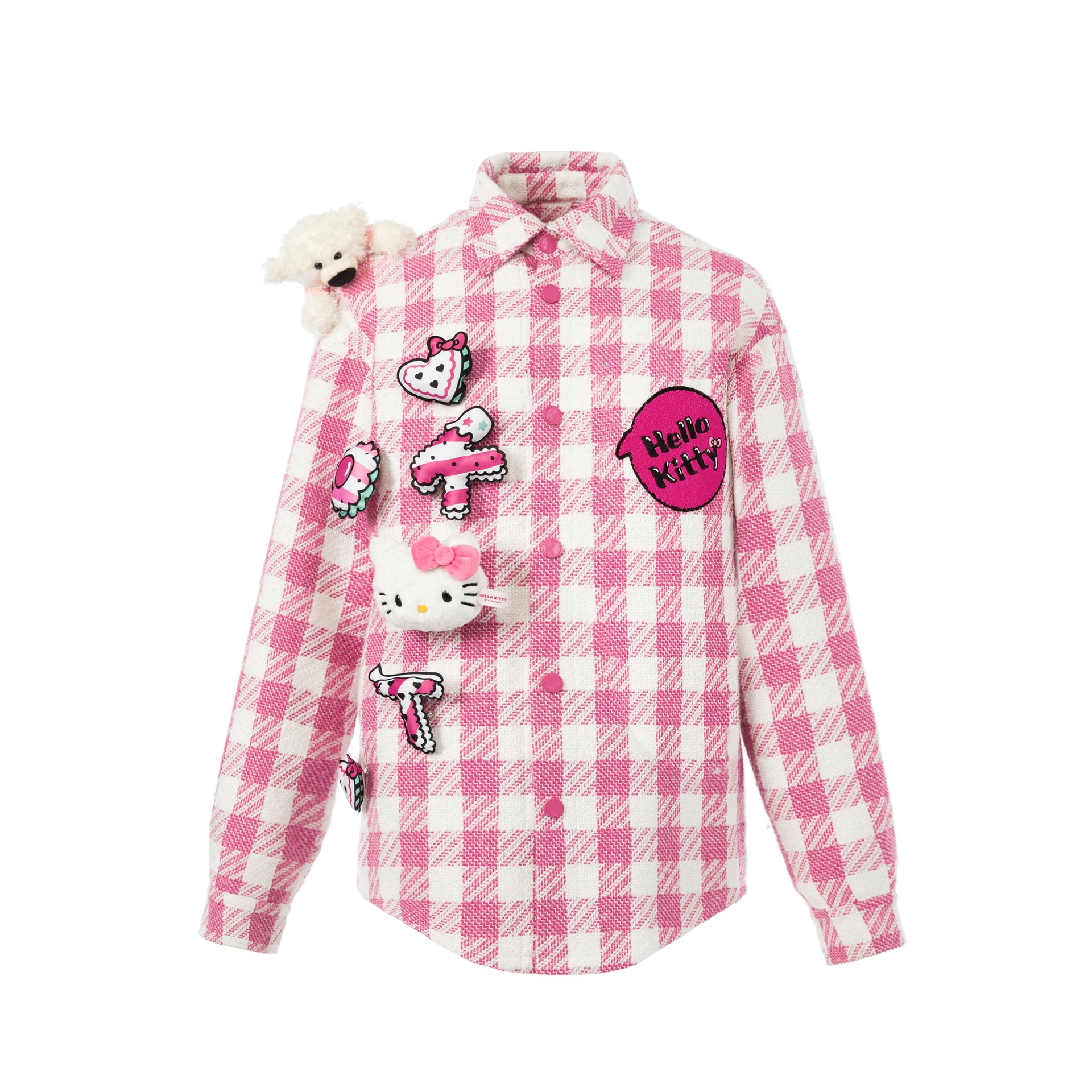 Build A Bear 衣服粉色派对礼服、T恤和Hello Kitty 内裤3 件装- - La