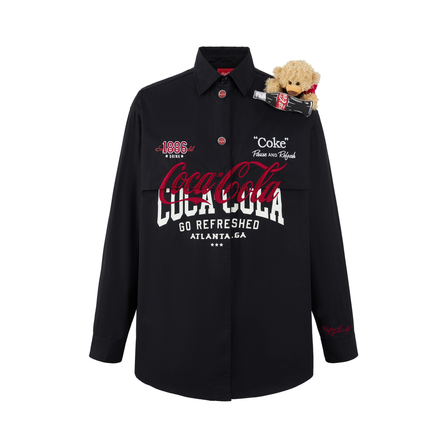 13DE MARZO Coca-Cola Bear Layered Logo Shirt