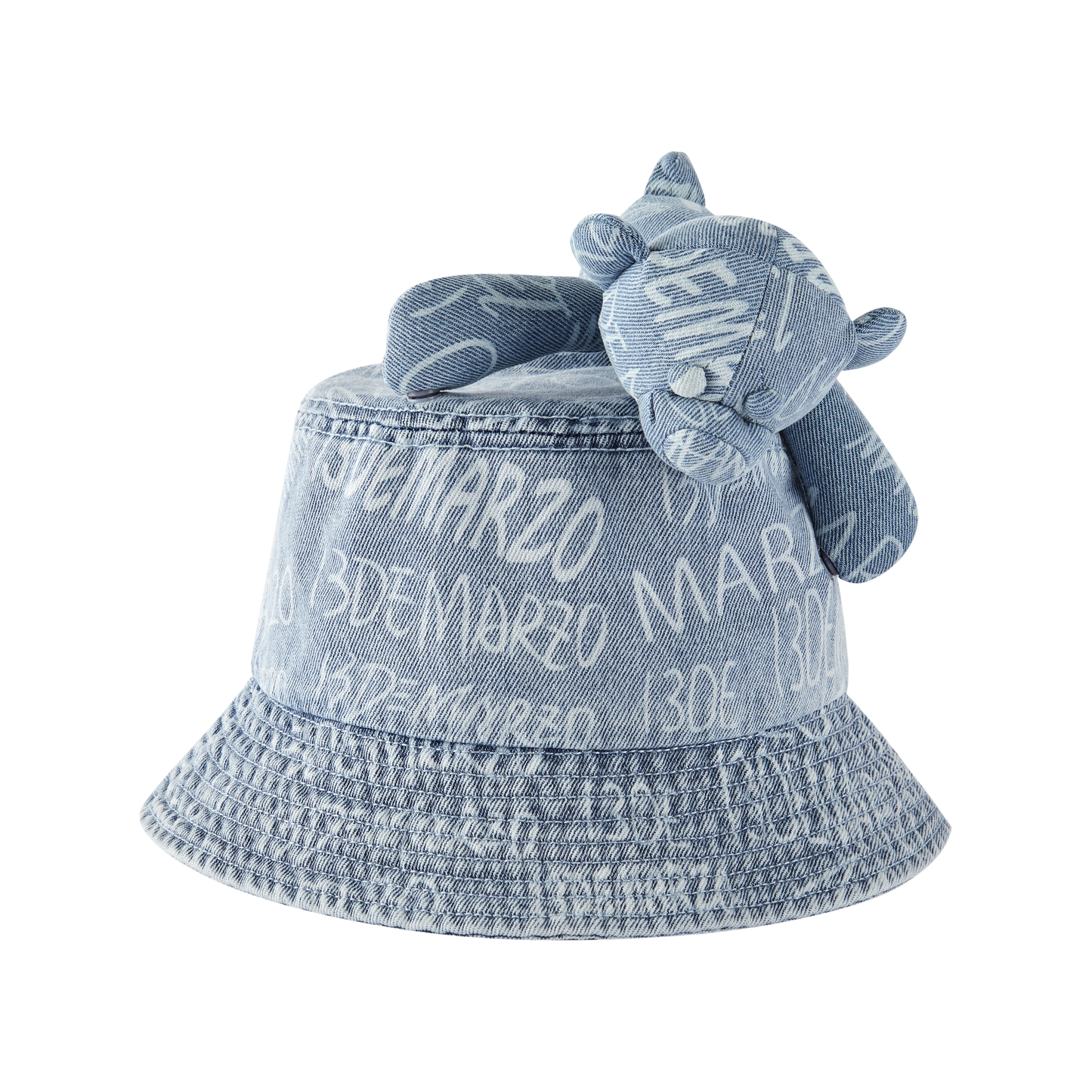 13DE MARZO Graffiti Logo Denim Bucket Hat