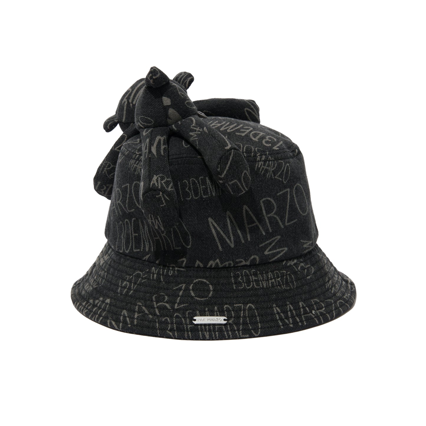 13DE MARZO Graffiti Logo Denim Bucket Hat