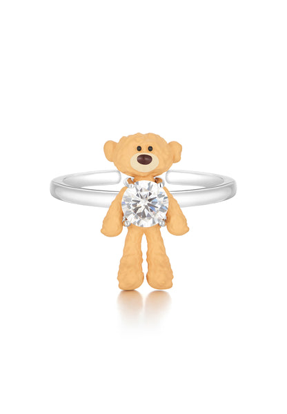 13DE MARZO Bear Zirconia Knuckle Ring