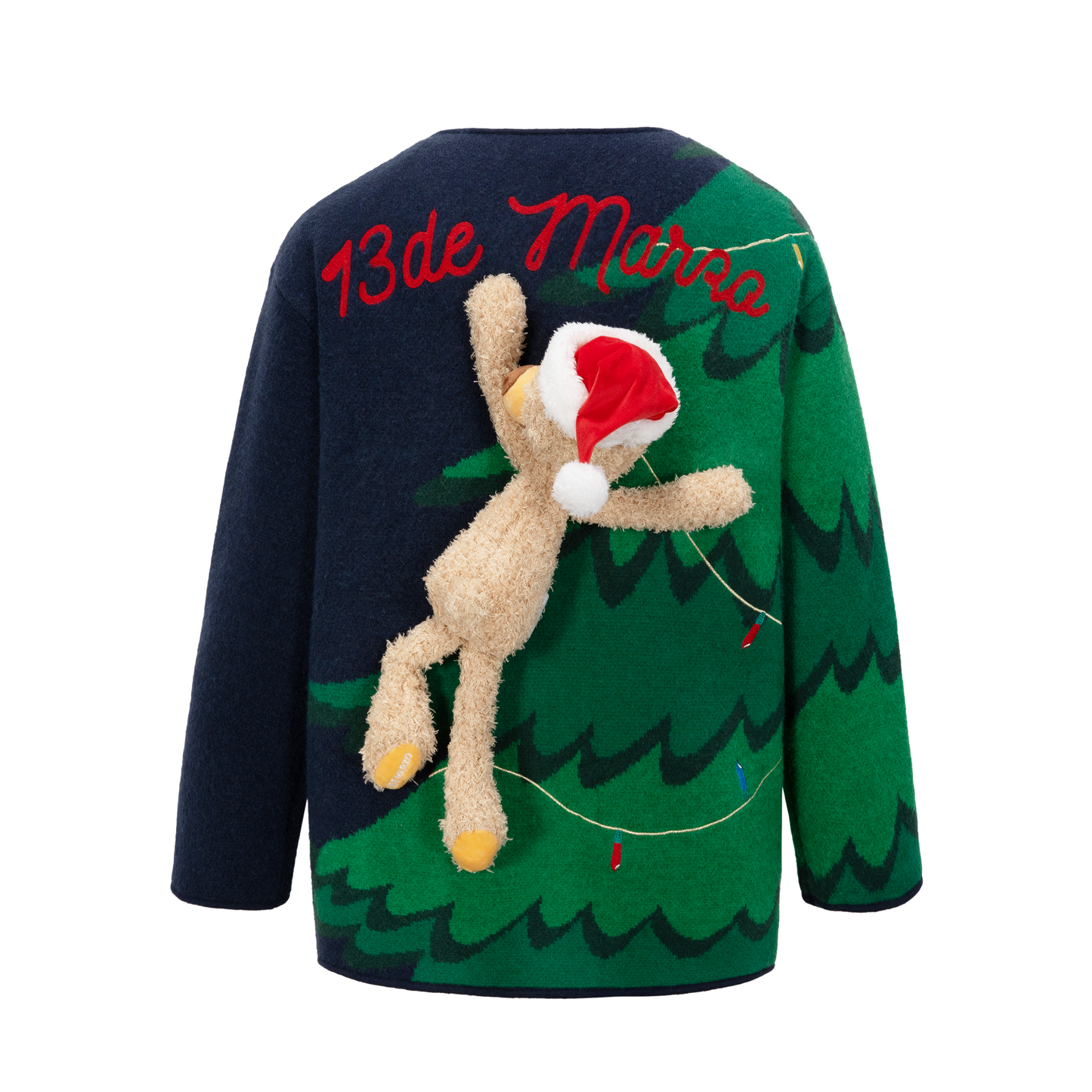 13DE MARZO Christmas Tree Bear Cardigan