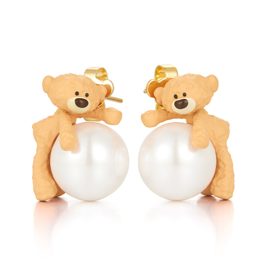 13DE MARZO Bear Prone Pearl Earring