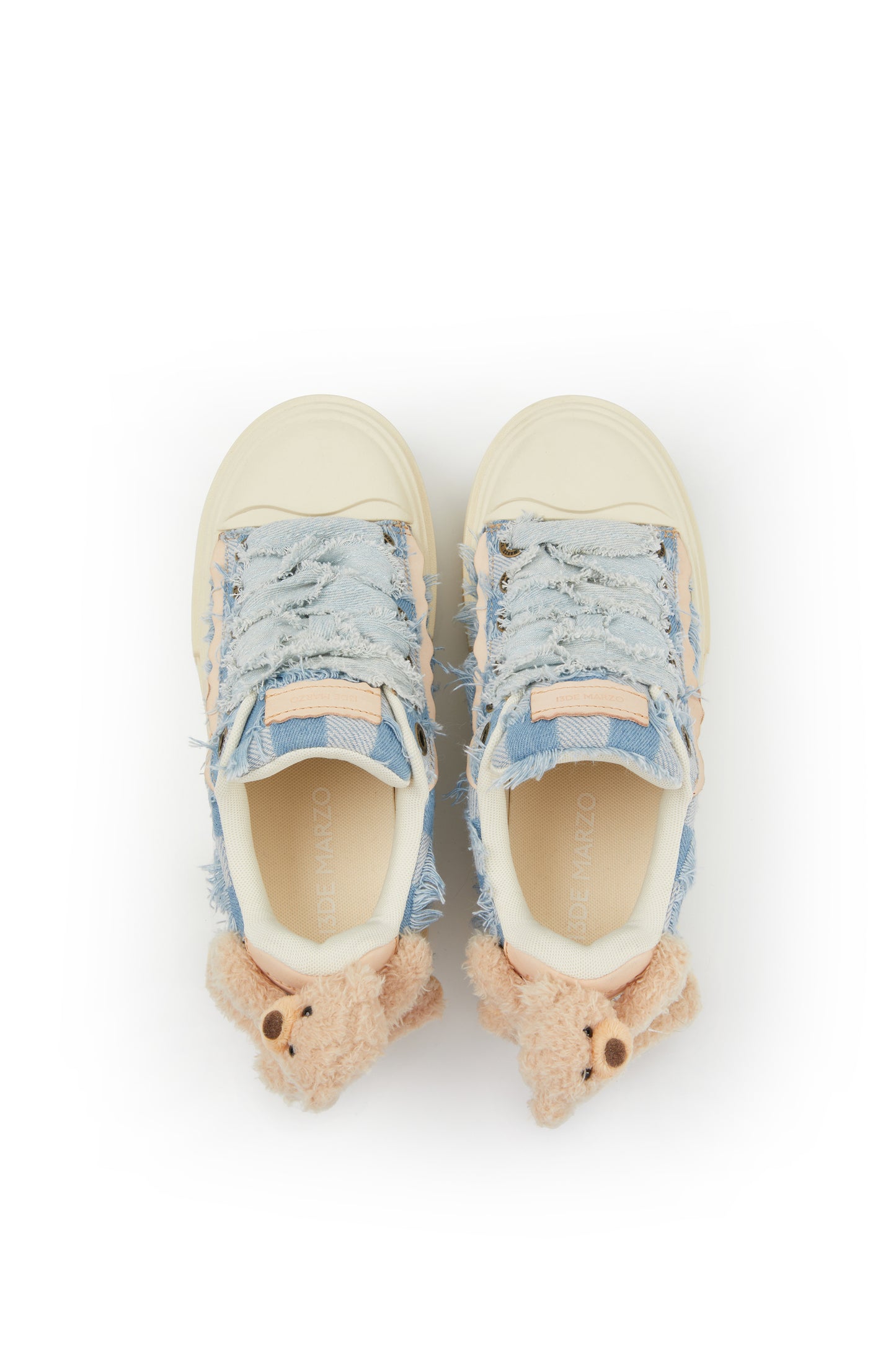 13DE MARZO Bear Denim Badge Sneakers