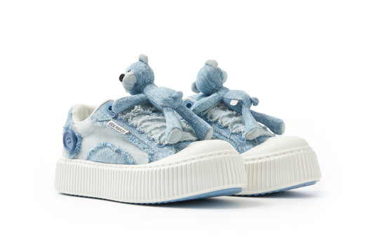 13DE MARZO Bear Denim Biscuits Sneakers