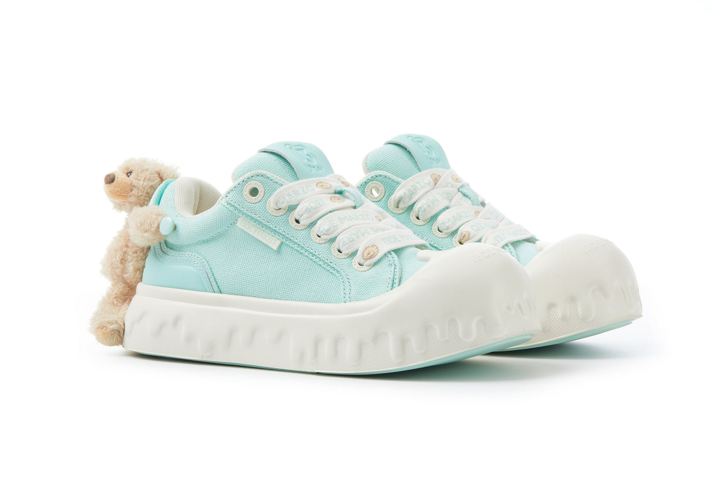 13DE MARZO Bear Melt Canvas Sneakers